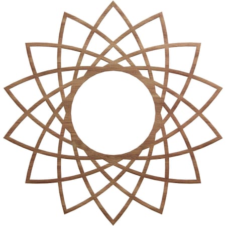 Ekena Millwork Eleanor Wood Fretwork Pierced Ceiling Medallion, Walnut, 22"OD x 8 1/2"ID x 1/4"T CMWP22X22X0250EAWA